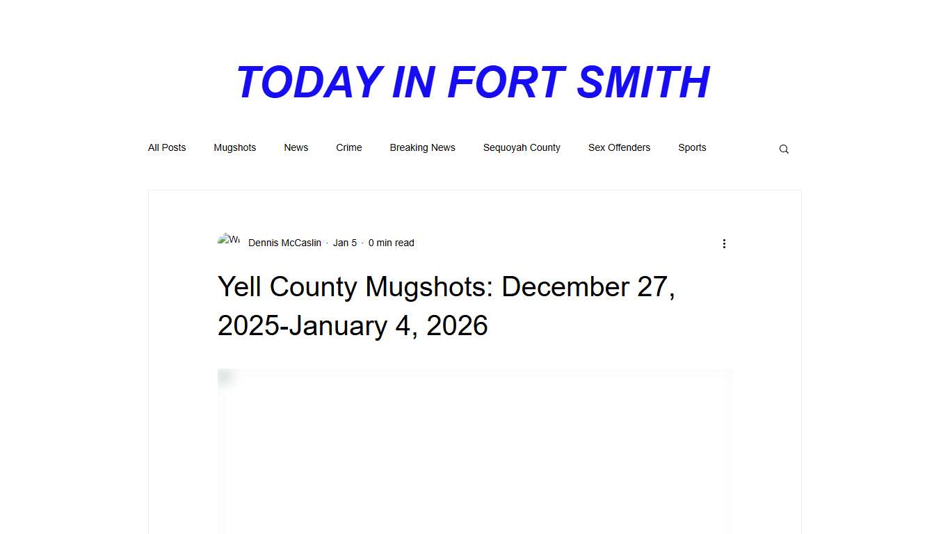 Yell County Mugshots: December 27, 2025-January 4, 2026